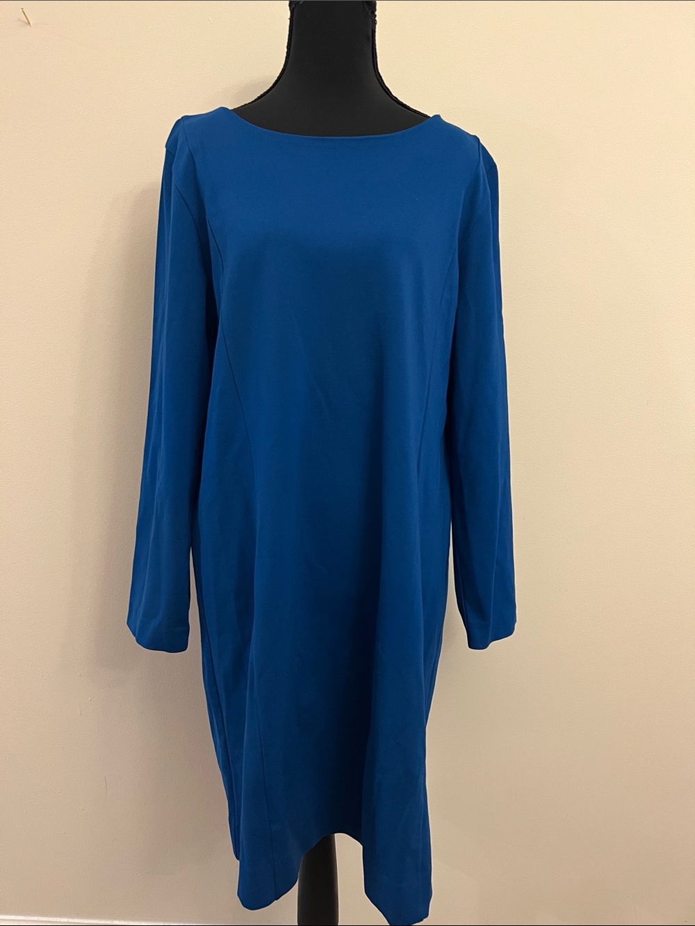 J. Crew Royal Blue Long-Sleeve Shift Dress